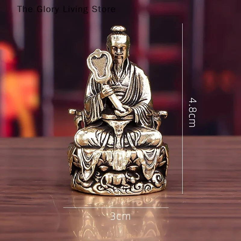 Sanqing Tianzun Statue Chinese Taoism Taishang Laojun Crafts Ornament Sculpture Carving Statue Collection Home Decor