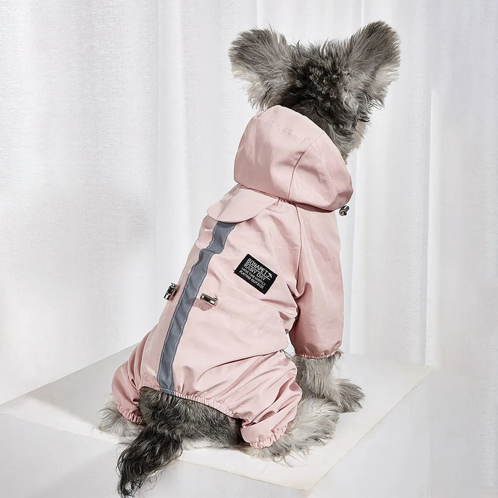 Dog Raincoat Waterproof Dog Rain Jacket with Reflective Strap and Leash Hole Rainy Day Pet Clothes Windproof Puppy Cat Rain Coat - Premium dog clothes from Lizard Vigilante - Just $19.99! Shop now at Lizard Vigilante