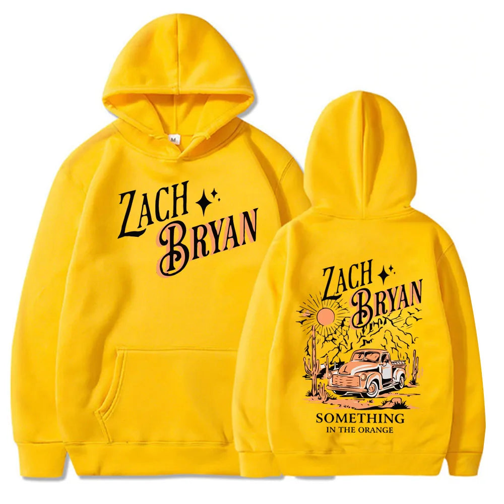 Zach Bryan "Something In The Orange" Hoodie – Western Country Music Inspired Pullover Sweatshirt for Men & Women, Cozy Fleece Hooded Top - Premium hoodie from Lizard Vigilante - Just $48.88! Shop now at Lizard Vigilante