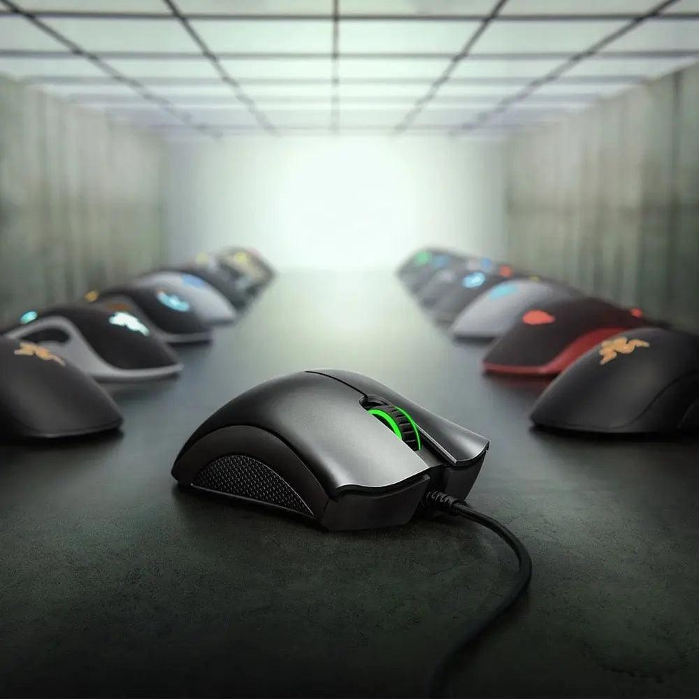 Black Razer DeathAdder Essential Wired Gaming Mouse Mice 6400DPI Optical Sensor 5 Independently Buttons For PC Gamer - Lizard Vigilante