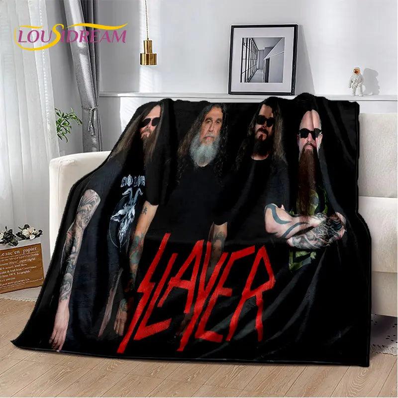 Slayer Heavy Metal Band Soft Plush Blanket,Flannel Blanket Throw Blanket for Living Room Bedroom Bed Sofa Picnic Cover Warm Kids - Lizard Vigilante