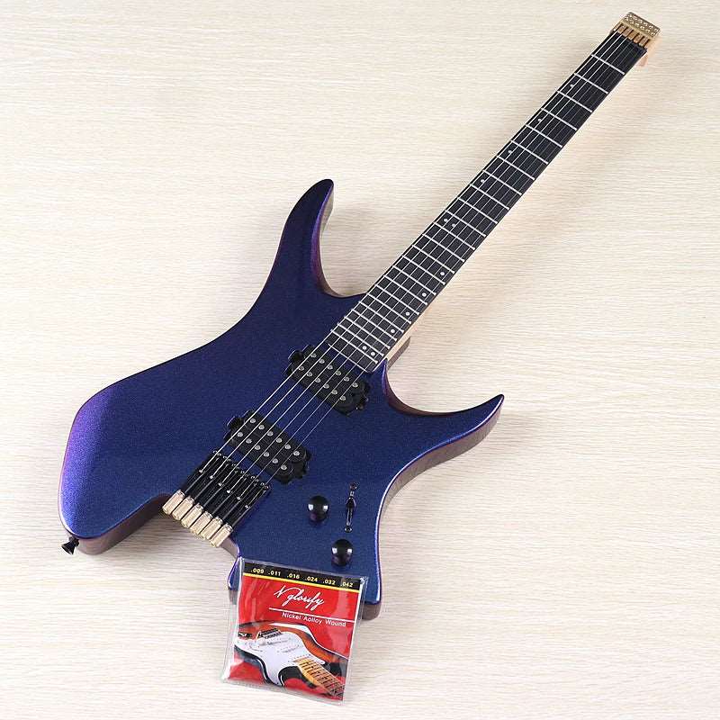 6 String Headless Electric Guitar 30 Inch Solid Ashwood Body Headless Guitar Good Handircaft - Lizard Vigilante