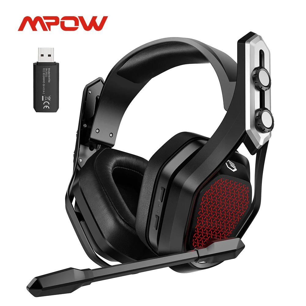 Mpow Iron Pro Wireless Gaming Headset - USB/3.5mm, Noise-Canceling Mic, 3D Surround Sound, 20-Hour Playback for PS5, PS4, PC Gamers - Premium gaming headset from Lizard Vigilante - Just $64.99! Shop now at Lizard Vigilante