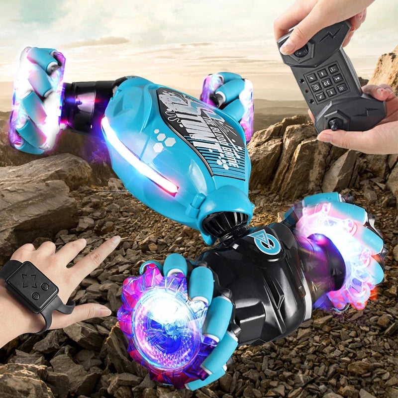 2024 Newest RC Stunt Car 2.4G Remote Control Cars RC Watch Gesture Sensor LED Rotation Gift Electronic Toy for Kids Boys - Premium remote control car from Lizard Vigilante - Just $46.99! Shop now at Lizard Vigilante