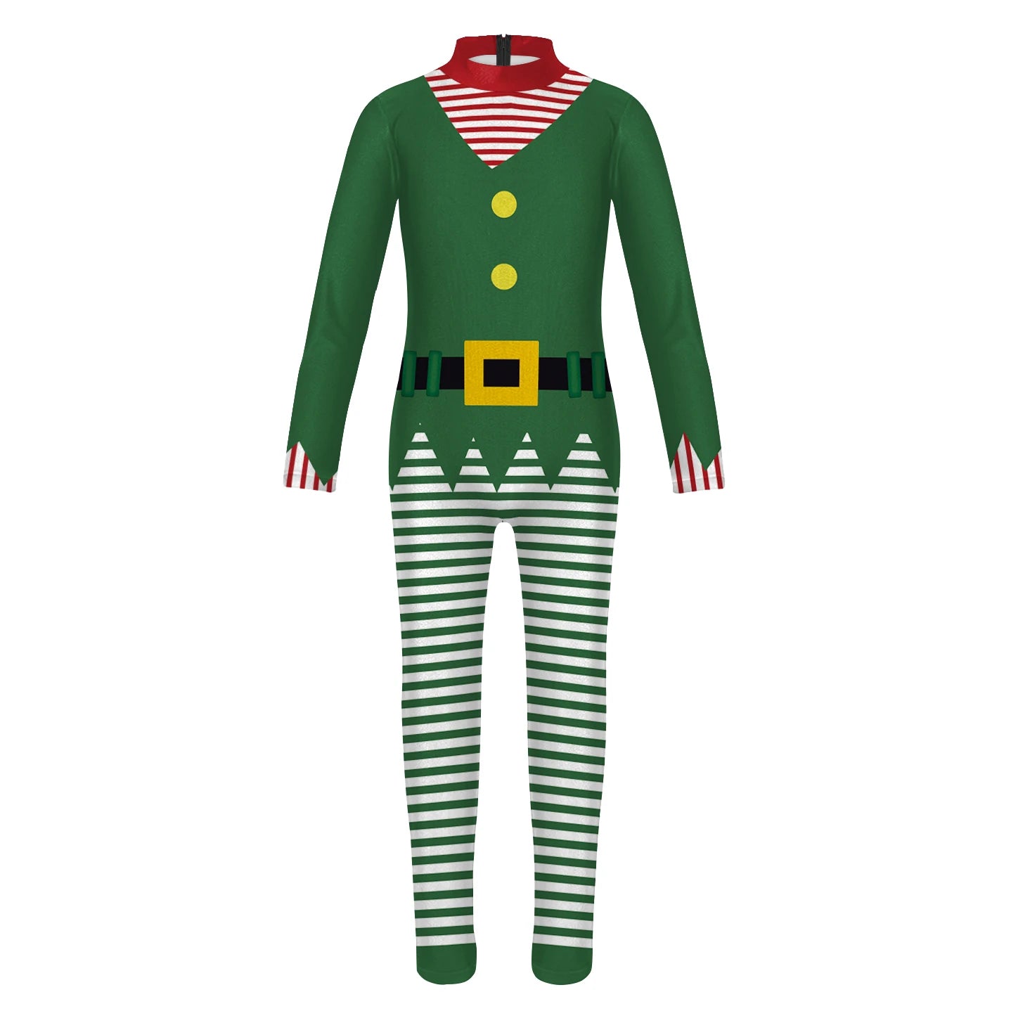 Matching Outfit Christmas Tree Print Cosplay Costume - Green Stripe Jumpsuit for Adults and Children - Premium Cosplay Costumes from Lizard Vigilante - Just $29.99! Shop now at Lizard Vigilante