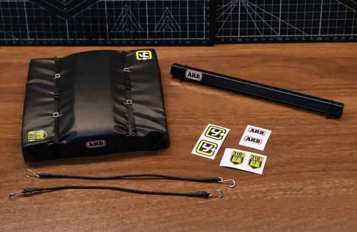 Simulated Tent Bag Side Tent Mood Accessory for 1/8 1/10 RC Track Car Traxxas TRX4 Defender Bronco AXIAL SCX10 RC4WD Decoration