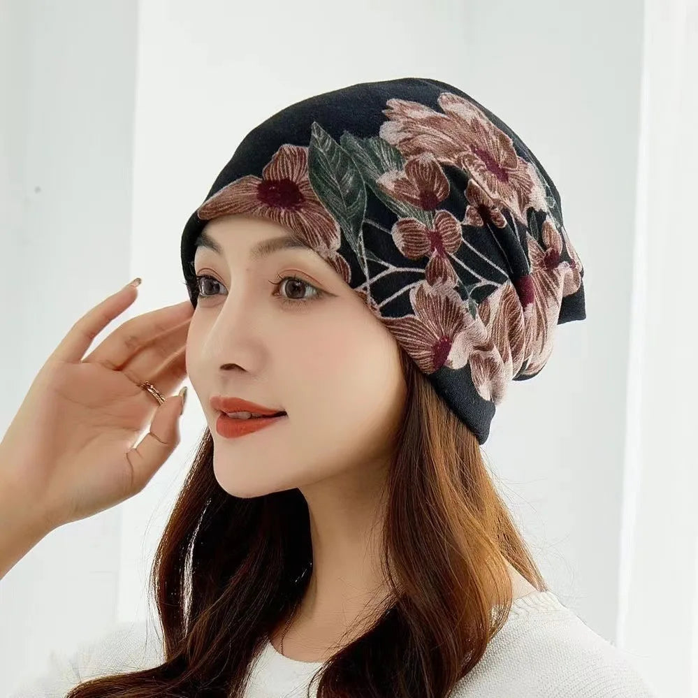 Fashion Double Head Cap Bib Twist Cap Multi-Functional Printed Scarf Cover Cap Neck Cap Face Mask Headscarf Cap C081 - Premium  from Lizard Vigilante - Just $7.99! Shop now at Lizard Vigilante