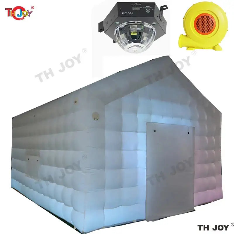 7x5m Disco Light N Fog Machine Black Cube Blow Up Bar Tent Inflatable Nightclub Portable Inflatable Party Tent Free Air Shipping