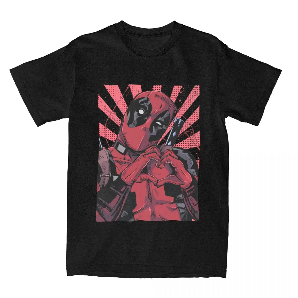 Deadpool Hand Heart TShirt for Men Women Cotton Comic Book Fashion Unisex Tee ONeck Short Sleeve T Shirt summer casual Clothes cool tee - Premium t-shirt from Lizard Vigilante - Just $24.39! Shop now at Lizard Vigilante