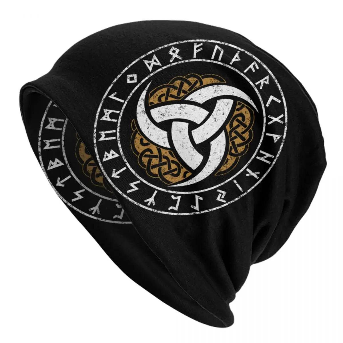 Viking Valhalla Fenrir Wolf Beanie – Nordic Skull Cap for Men and Women, Winter Warm Knit Hat with Odin’s Power - Premium beanie from Lizard Vigilante - Just $18.88! Shop now at Lizard Vigilante