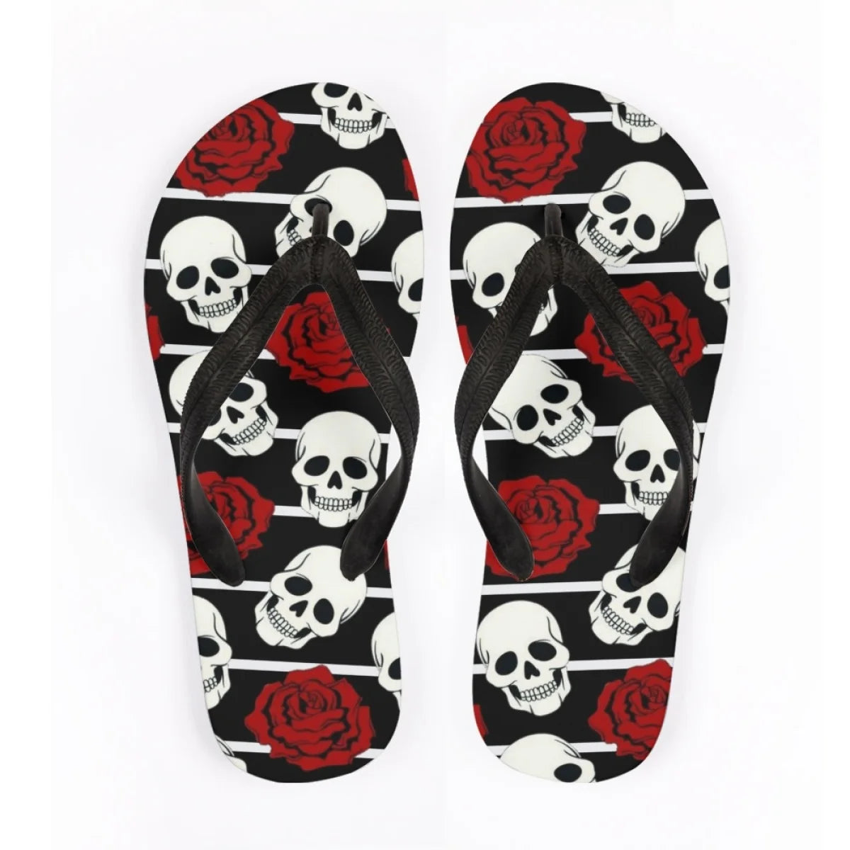 Men's Beach Skull Flip Flops Soft Non-Slip Summer Slippers Punk Hip Hop Sandals for Men & Boys - Premium sandals from Lizard Vigilante - Just $28.88! Shop now at Lizard Vigilante