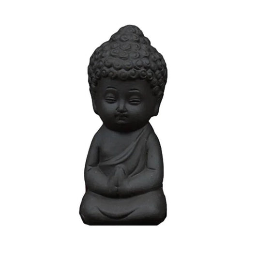 Meditating Baby Buddha Statue Buddha Figurine Decor Zen Monk Sculpture Jardin Lawn Sitting Buddha Tea Pet Ornament