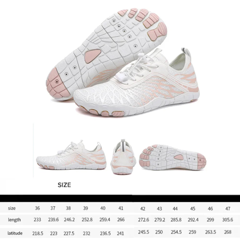 Swim Shoes Biking Aqua Shoes – Breathable Lace-Up Diving Sneakers for Men & Unisex - Premium swim shoes from Lizard Vigilante - Just $38.88! Shop now at Lizard Vigilante