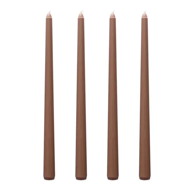 30CM Taper Candle 4 Pack - Home Interior Long Burning Dripless and Smokeless Candles Unscented - Valentines Candles for Home