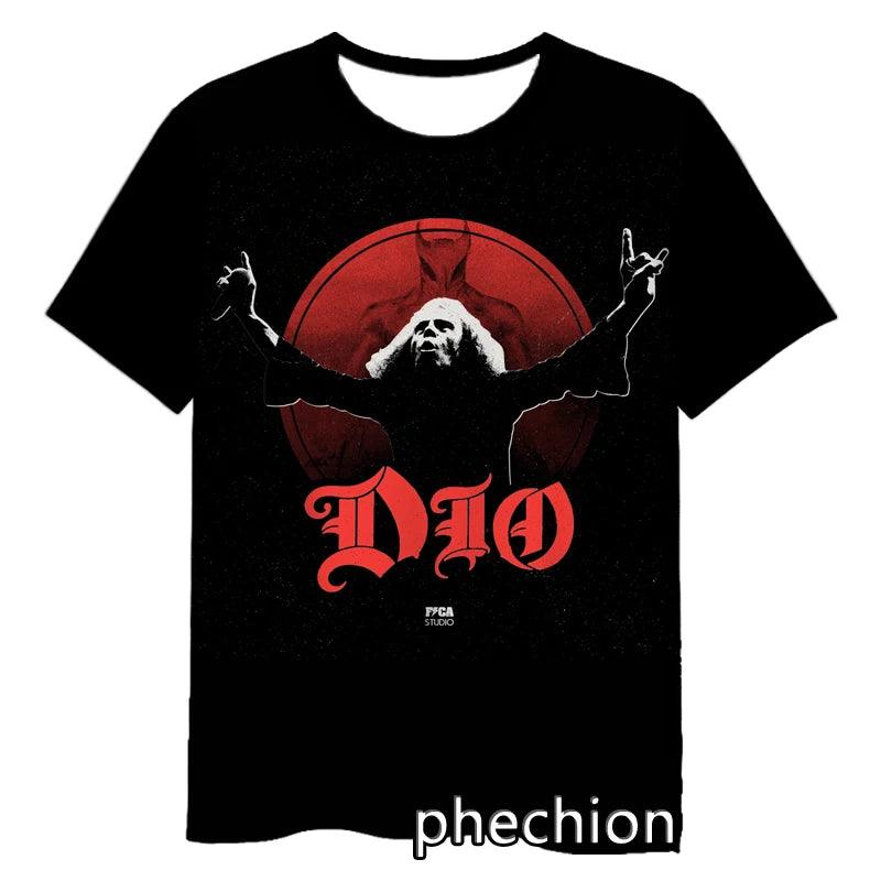 DIO Rock Metal God Rock 3D Print Short Sleeve T-Shirt Rest In Peace RIP Casual Hip Hop Summer T Shirt Tops - Premium  from Lizard Vigilante - Just $24.99! Shop now at Lizard Vigilante