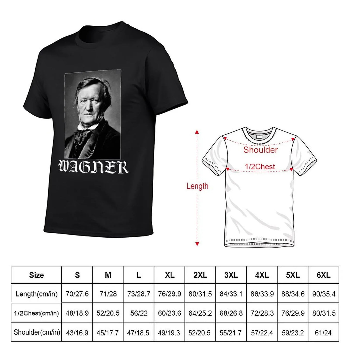 Richard Wagner Black Metal Style Logo T-Shirt Classical Music Death Blouse Graphics shirts graphic tees summer clothes t shirts for men - Premium t-shirt from Lizard Vigilante - Just $24.79! Shop now at Lizard Vigilante