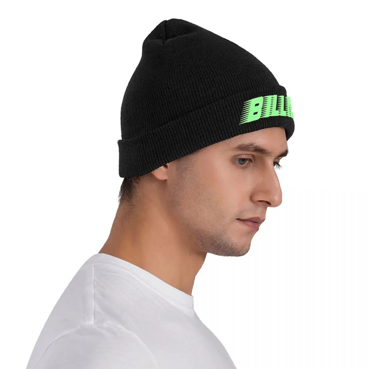 Billies Logo Knitted Beanie – Acrylic Skullies for Women & Men, Warm Winter Cap for Music Fans - Premium beanie from Lizard Vigilante - Just $19.88! Shop now at Lizard Vigilante