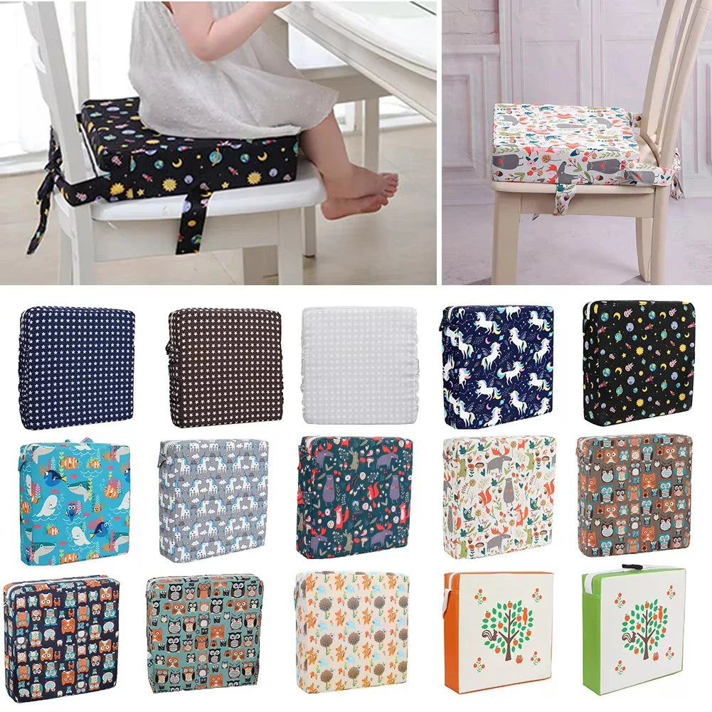 Baby Dining Chair Booster Cushion Removable Kids Highchair Seat Pad Star Chair Heightening Cushion Child Chair Waterproof Seat