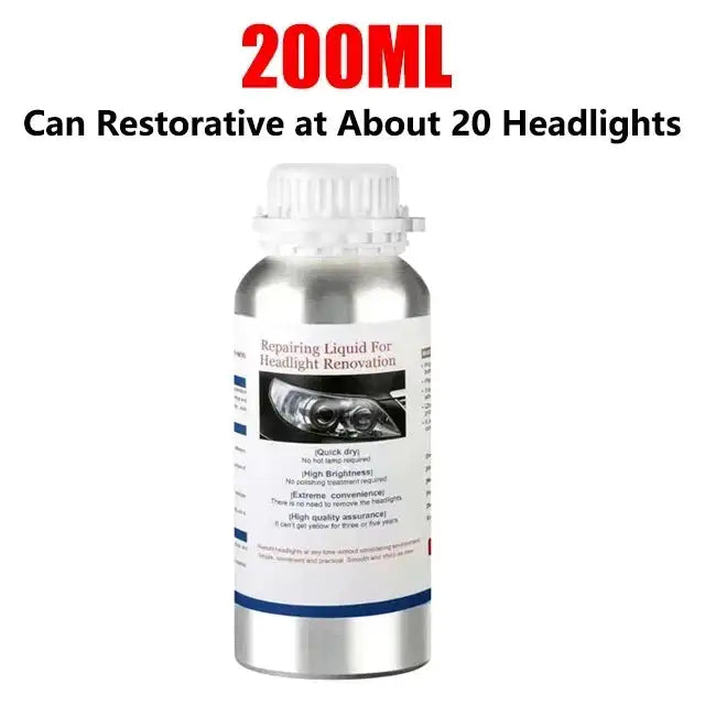 Car Headlight Lens Restoration Kit with EU/US Plug Headlamp Restore Polishing Cleaning Tools 100ml/200ml