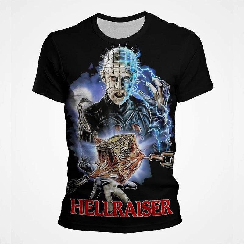 Horror Movie Hellraiser T-Shirts Scary 3D Printed Streetwear Men Women Casual Fashion Oversized T Shirt Kids Tees Tops Clothing - Premium T-shirts from Lizard Vigilante - Just $22.99! Shop now at Lizard Vigilante