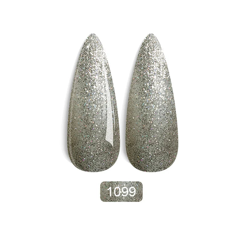 Rainbow Ghini Ultra Shiny Glitter Gel Nail Polish Semi-permanent Gellack UV Varnish Gold Silver Metal Gel Nail Art Wholesale Top