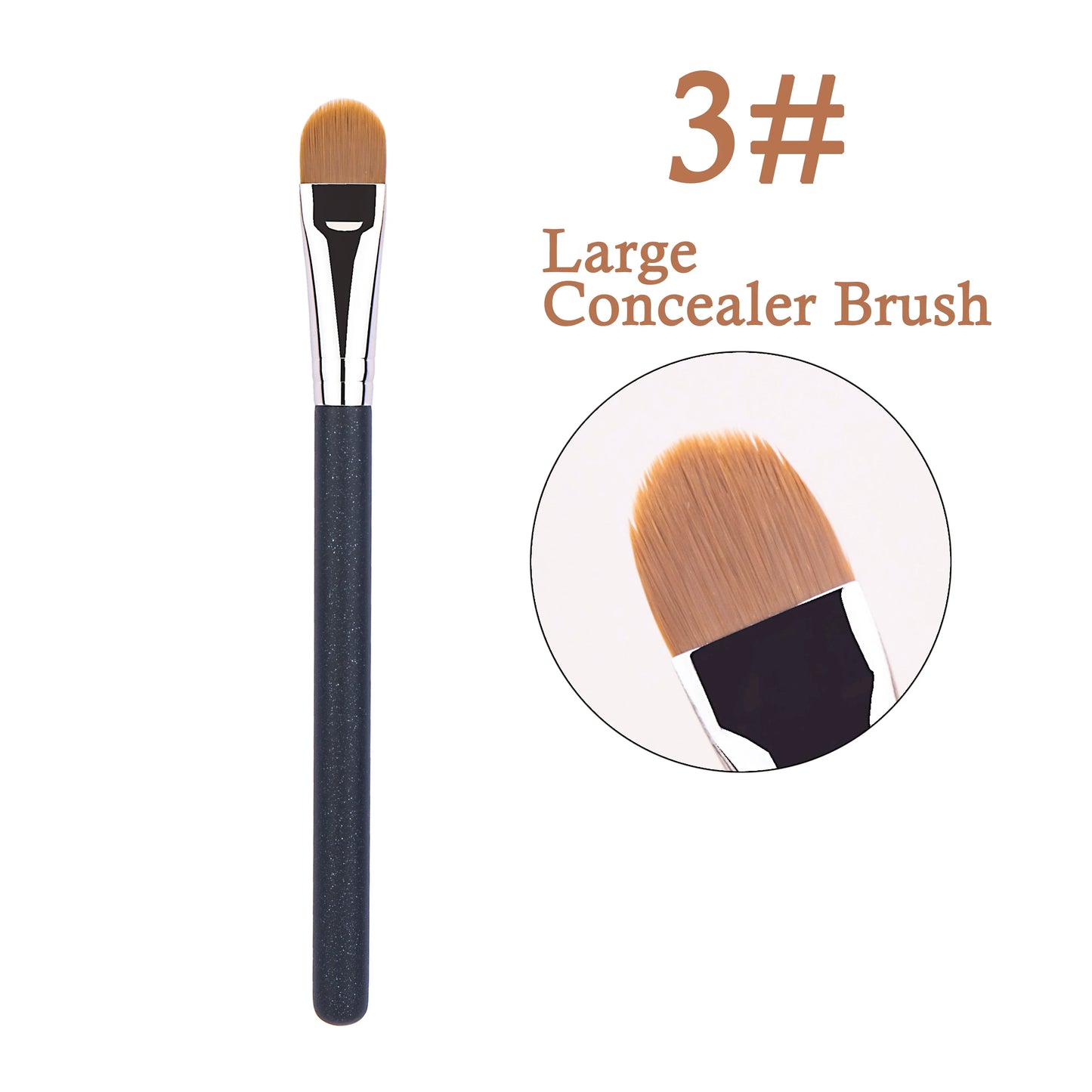 New Ultra-thin Foundation Brush Pointed Precise Foundation Concealer Blending Brush Facial Liquid Foundation Makeup Tool