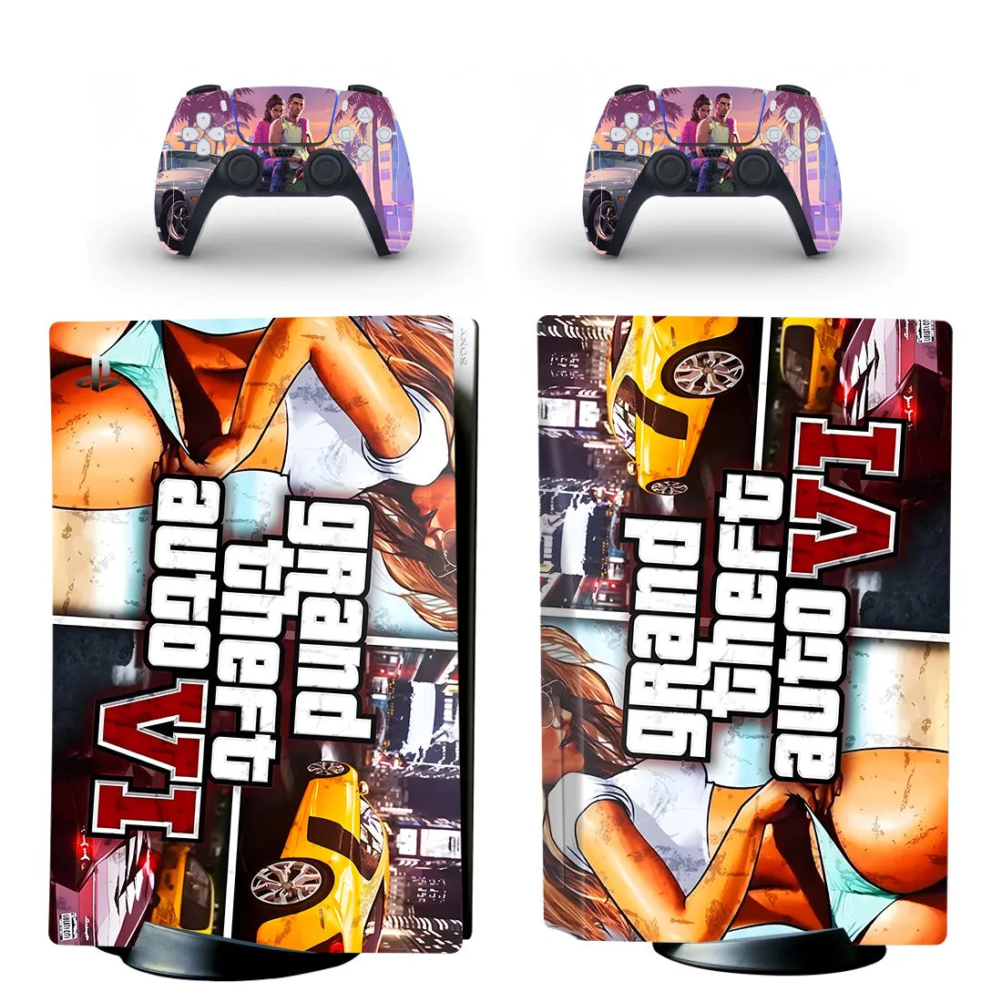 Grand Theft Auto VI GTA 6 PS5 Disc Skin Sticker Protector – Decal Cover for Console and Controller - Premium skin from Lizard Vigilante - Just $26.88! Shop now at Lizard Vigilante