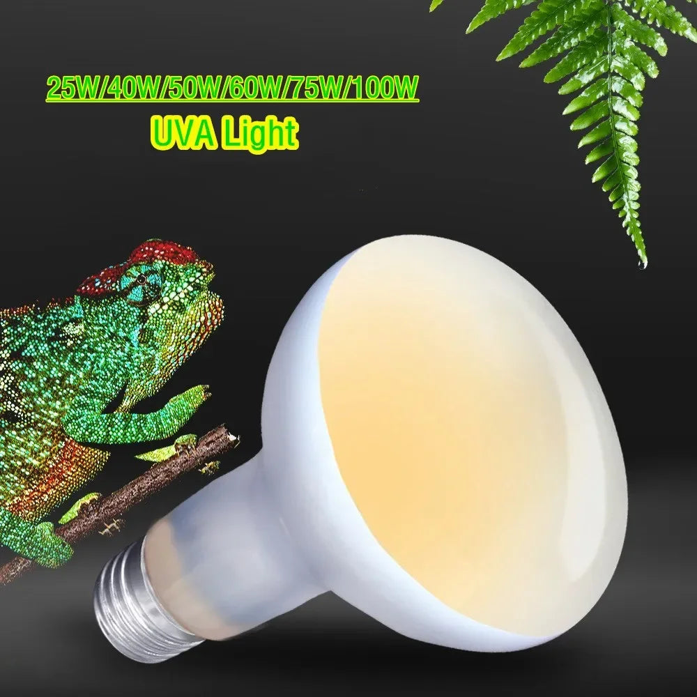 Reptile UVA+UVB Lamp Bulb 25W/40W/50W/60W/75W/100W Pet Brooder Heat Daylight Lamp Turtle Lizard Terrarium Temperature Controller - Premium reptile heating lamp from Lizard Vigilante - Just $17.99! Shop now at Lizard Vigilante