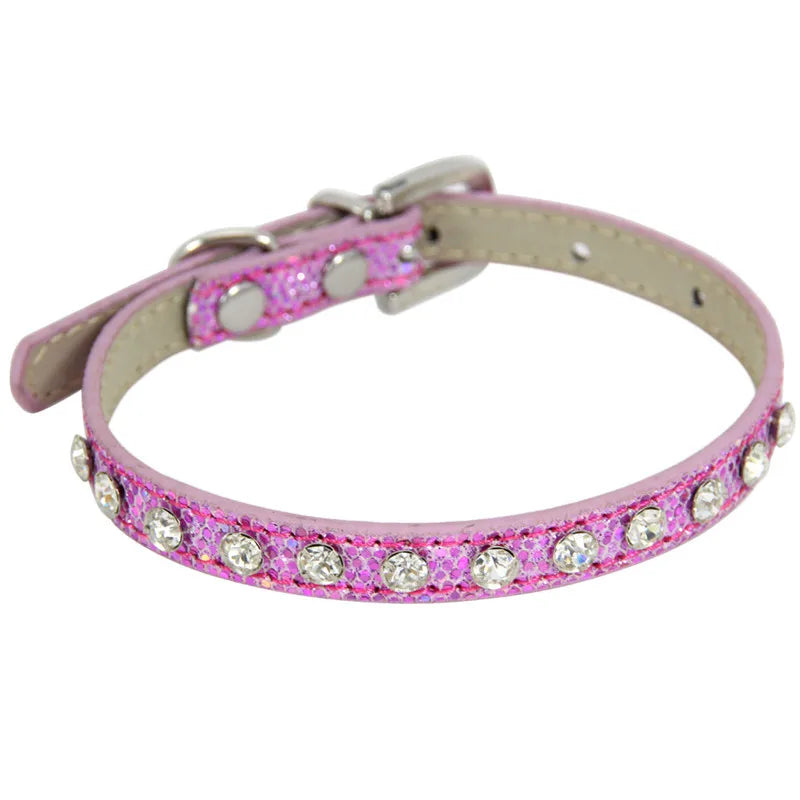 Hot Sale Super Shining Diamond Rhinestone Dog Collar Puppy Baby Dog Cat Collar Leather Strap Kitten Accessories Kitten Puppy Pet Collar - Premium dog collar from Lizard Vigilante - Just $19.99! Shop now at Lizard Vigilante