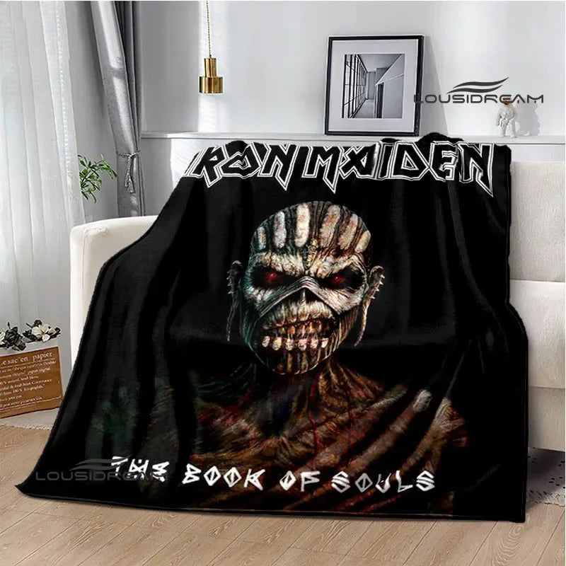 Iron Maiden Printed Blanket – Soft Flannel Kids & Adults Throw | Warm, Portable, and Perfect for Home or Travel - Premium blanket from dsers - Just $33.66! Shop now at Lizard Vigilante