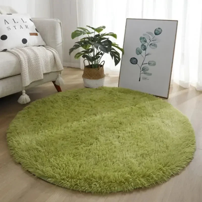 Living Room Rugs Aesthetic Bedroom Round Carpet Decoration Furry Comfort Carpet  Home Decor Pink Foot Mat Area Rug 2023 New