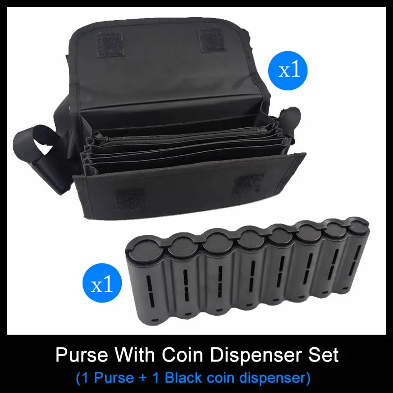 Multi Pocket Waiter’s Waist Wallet with Coin Dispenser and 8 Slots