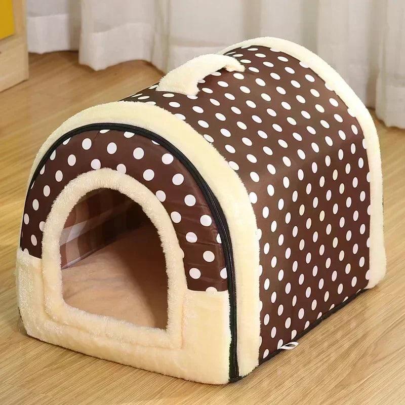 Winter Pet Cat Bed Foldable Dog House Dog Villa Sleep Kennel Removable Nest Warm Enclosed Cave Sofa Big Dog Kennel Pet Supplies - Premium pet bed from Lizard Vigilante - Just $19.99! Shop now at Lizard Vigilante