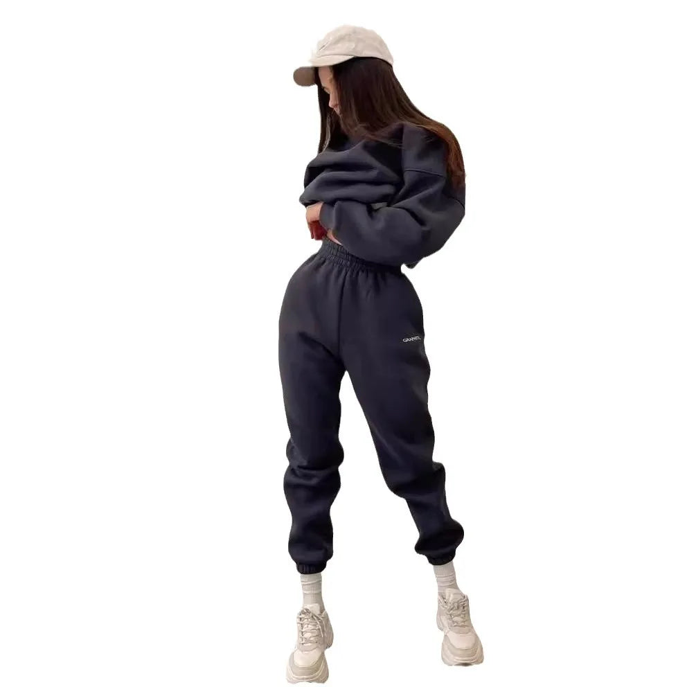 Women’s Two-Piece Hoodie and Pants Set – Stylish & Comfortable Sweatshirt Ensemble - Premium hoodie set from Lizard Vigilante - Just $33.88! Shop now at Lizard Vigilante