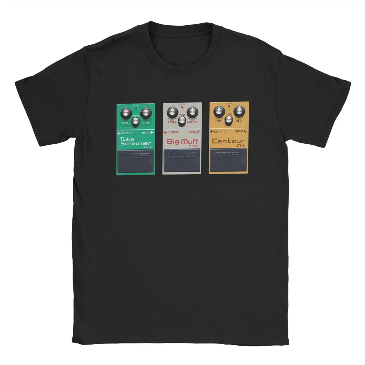 Fictional Pedal Trio Big Muff Guitar Pedal Effect Shoegaze Men's T Shirts Vintage Tees Round Collar T-Shirts Cotton Gift Idea - Premium  from Lizard Vigilante - Just $19.99! Shop now at Lizard Vigilante
