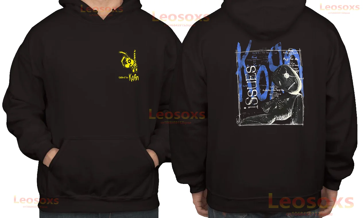 Korn Follow The Leader Walkman Hoodie | Retro Metal Goth Band Graphic Sweatshirt | Unisex Polyester Long Sleeve - Premium hoodie from Lizard Vigilante - Just $43.88! Shop now at Lizard Vigilante