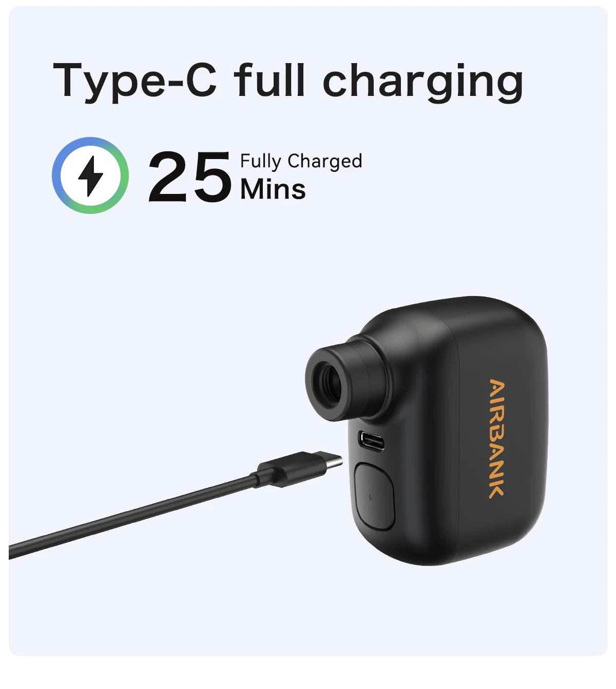 AIRBANK Pocket SE Mini Electric Pump – Ultra Compact Cordless Bike Compressor 2025 Fast Charge Edition