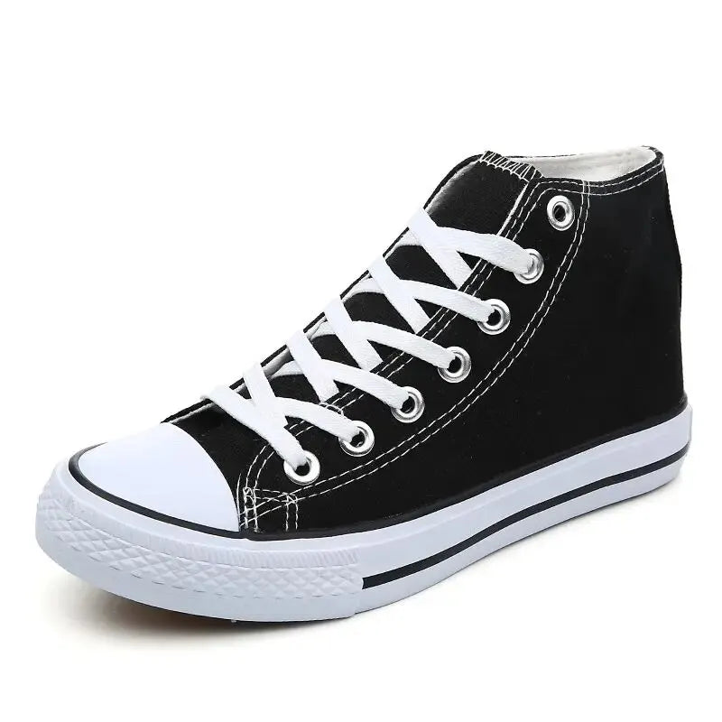 Unisex High-Top Canvas Sneakers – Breathable, Lightweight, Casual Lace-Up Vulcanized Shoes for All Seasons - Premium shoes from Lizard Vigilante - Just $43.88! Shop now at Lizard Vigilante