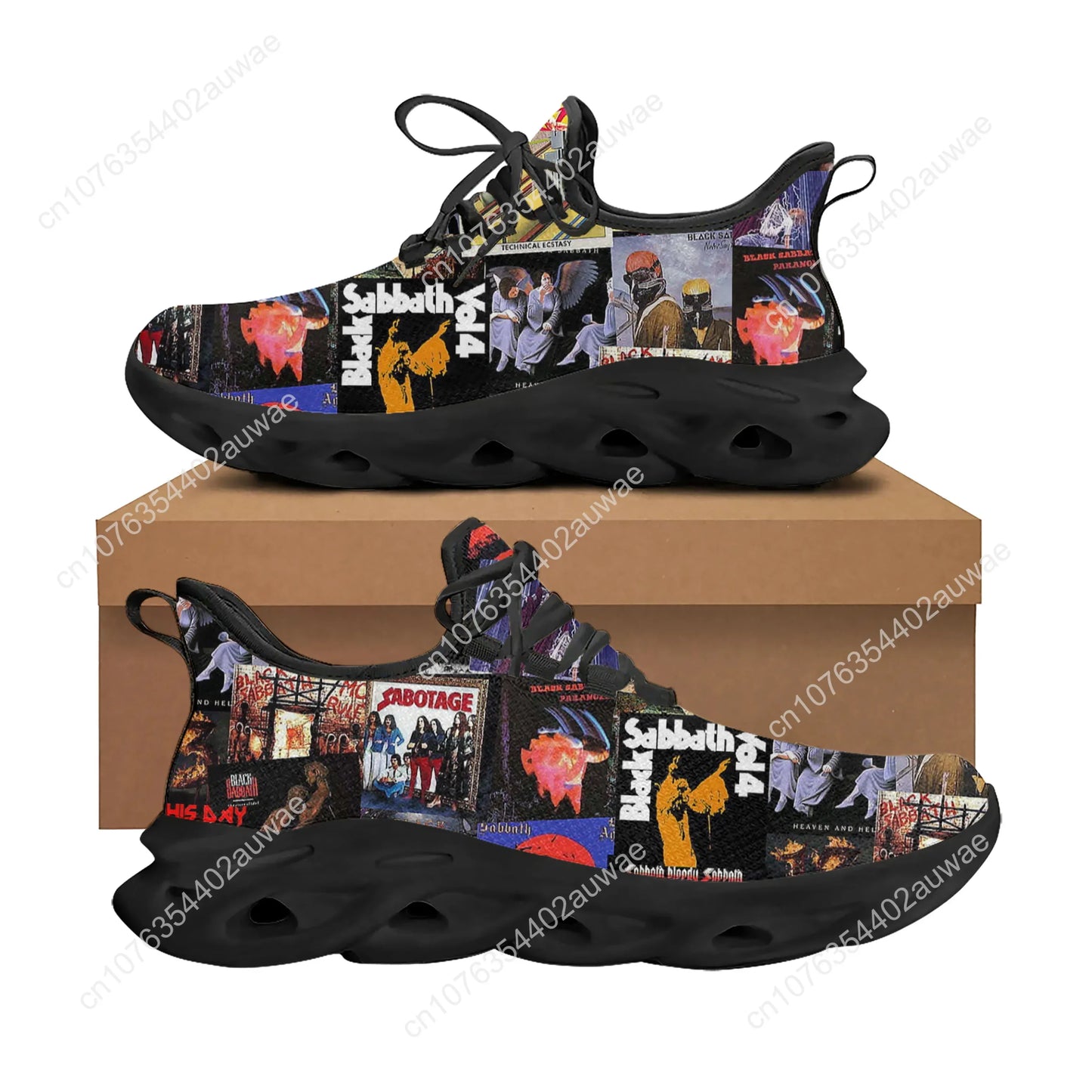 Black Heavy Metal Sabbath Sports Shoes Mens Womens Teenager Kids Children Sneakers Casual High Quality Couple Shoes - Premium sneakers from dsers - Just $46.88! Shop now at Lizard Vigilante