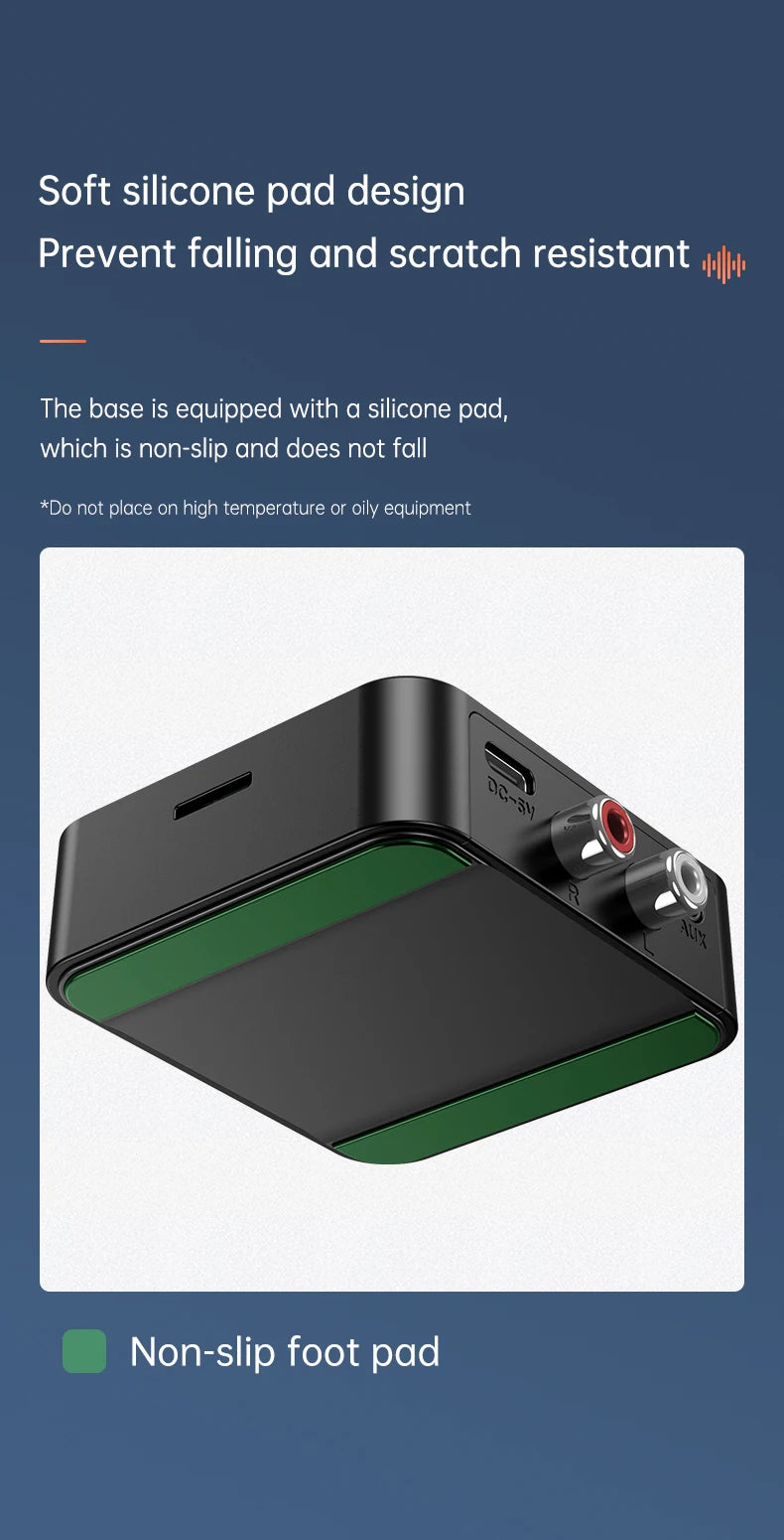 🎶 VAORLO Thunderlink 3D Bluetooth 5.0 Audio Receiver — Dual RCA + AUX HiFi Adapter with Surround Bass, SD Support & Auto Connect