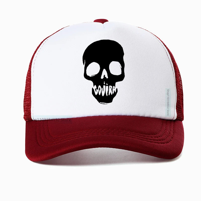 Gojira Baseball Cap Metal Rock Hat Summer Cotton Mesh Trucker Caps Gojira Band Hats French Heavy Metal Band Skull Cap - Premium hat from Lizard Vigilante - Just $18.99! Shop now at Lizard Vigilante