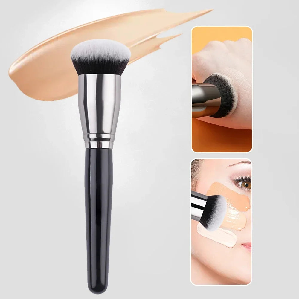 Black Foundation Make up Brush Cream Foundation buffing Makeup Brush Big Foundation Brush Synthetic Hair Face Makeup Tool