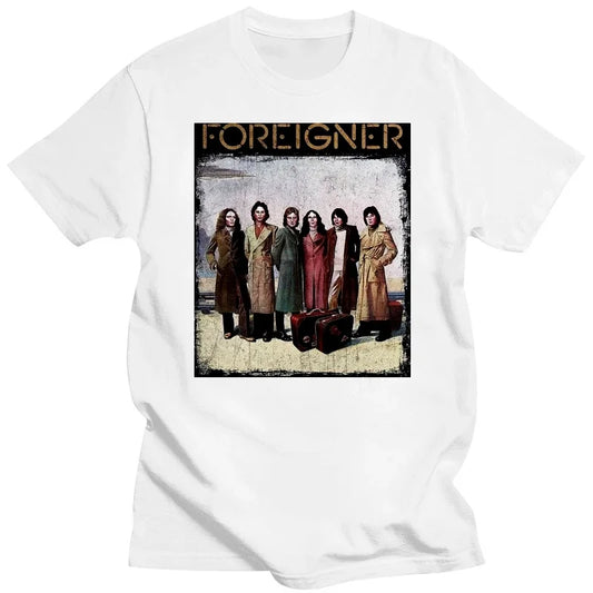 Foreigner T-Shirt Gift For Fans Band Shirt Rock Band Retro 2024 Brand Tops 100% COTTON TEE - Premium T-Shirt from Lizard Vigilante - Just $24.99! Shop now at Lizard Vigilante