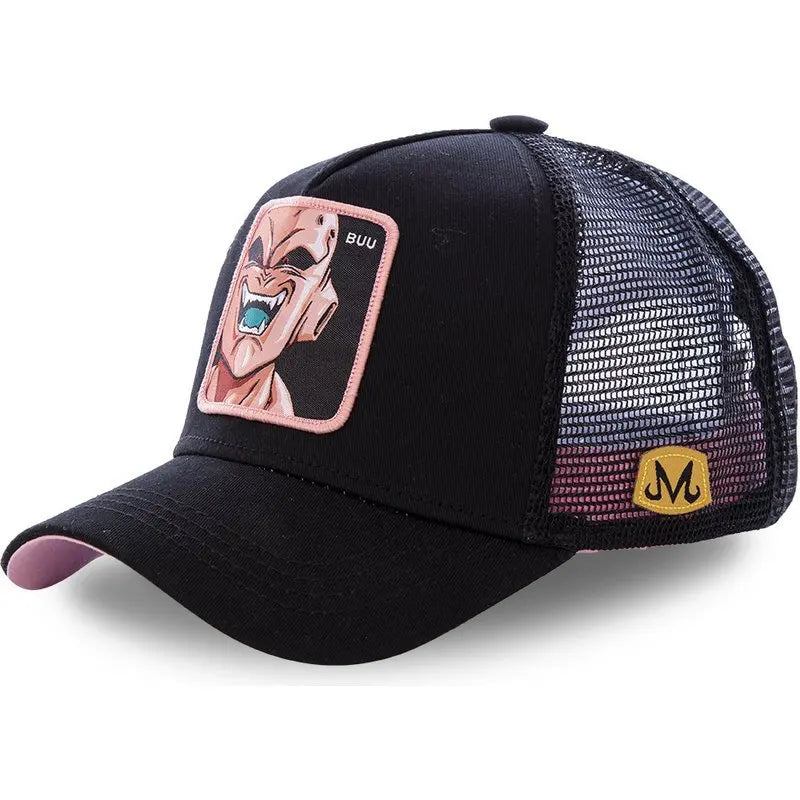 New Dragon Ball Trucker Hat Son Goku Cap Summer Travel Peaked Cap Men's Embroidery Hip-Hop Cap Style Sun Visor Adjustable Mesh - Premium cap from Lizard Vigilante - Just $4.99! Shop now at Lizard Vigilante