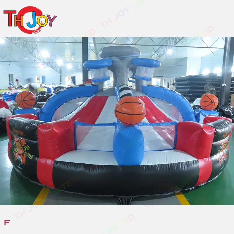 4m Inflatable Basketball Play System – 8 Hoops Basketball Shooting Toss Game Combo for Outdoor Fun Fast Air Shipping - Premium bounce house from Lizard Vigilante - Just $1071.08! Shop now at Lizard Vigilante