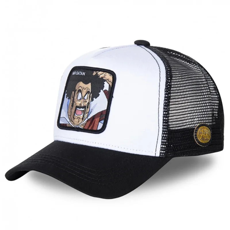 New Dragon Ball Trucker Hat Son Goku Cap Summer Travel Peaked Cap Men's Embroidery Hip-Hop Cap Style Sun Visor Adjustable Mesh - Premium cap from Lizard Vigilante - Just $4.99! Shop now at Lizard Vigilante