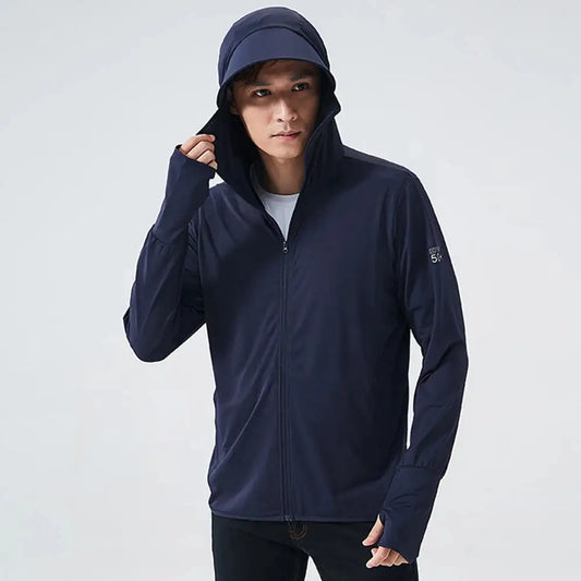 Summer UPF 50+ UV Sun Protection Skin Coats Men Ultra-Light Sportswear Hooded Outwear Men Windbreaker Casual Jackets