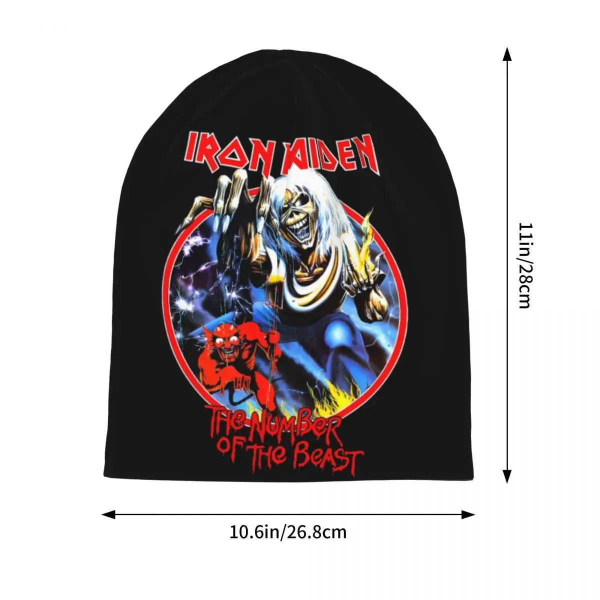 Vintage Iron Maiden Beanie Hat – Unisex Skullies & Head Wrap for Men & Women, 2024 Outdoor Winter Cap - Premium beanie from Lizard Vigilante - Just $19.88! Shop now at Lizard Vigilante