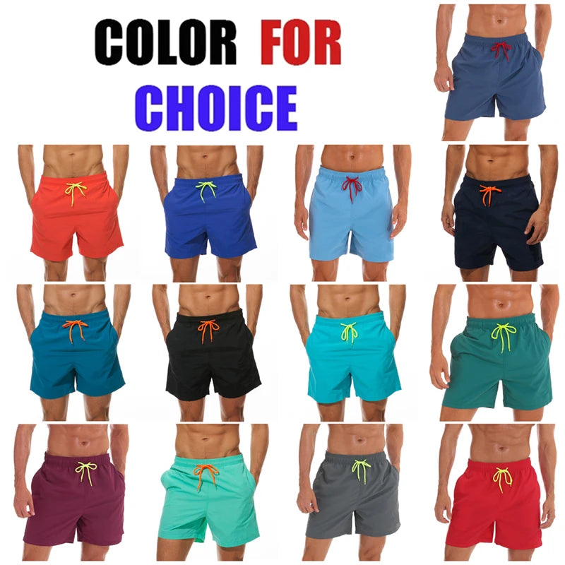 ESCATCH  Hot Sale Swimming Shorts Men Surf Board Summer Sport Beach Shorts De Bain Homme Swimwear Pants Quick Dry Solid Swimsuit - Premium  from Lizard Vigilante - Just $60.99! Shop now at Lizard Vigilante