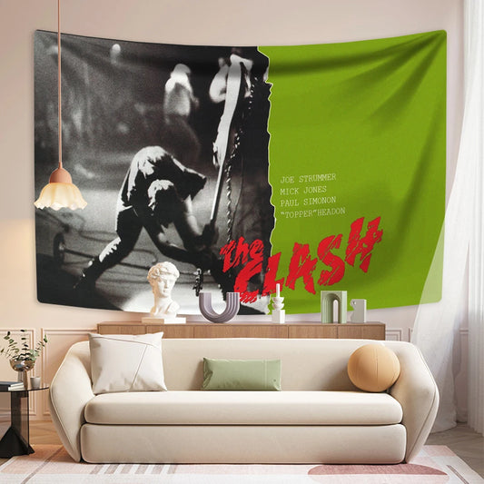 The Clash Tapestry Rock And Roll Music Heavy Metal Wall Hanging Bedroom Decoration Large Fabric Dorm Backdrop Concert Decor - Premium tapestry from Lizard Vigilante - Just $11.99! Shop now at Lizard Vigilante